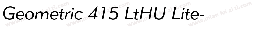 Geometric 415 LtHU Lite字体转换